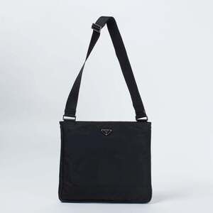 Prada Nylon Triangle Plate Shoulder Bag